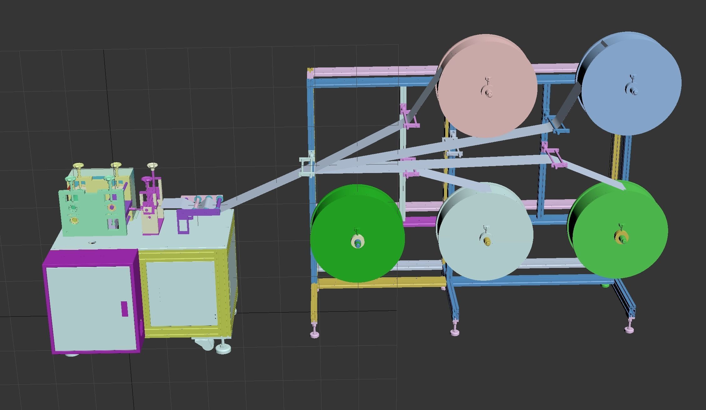 KN95 semi-automatic production machine 3D model_11