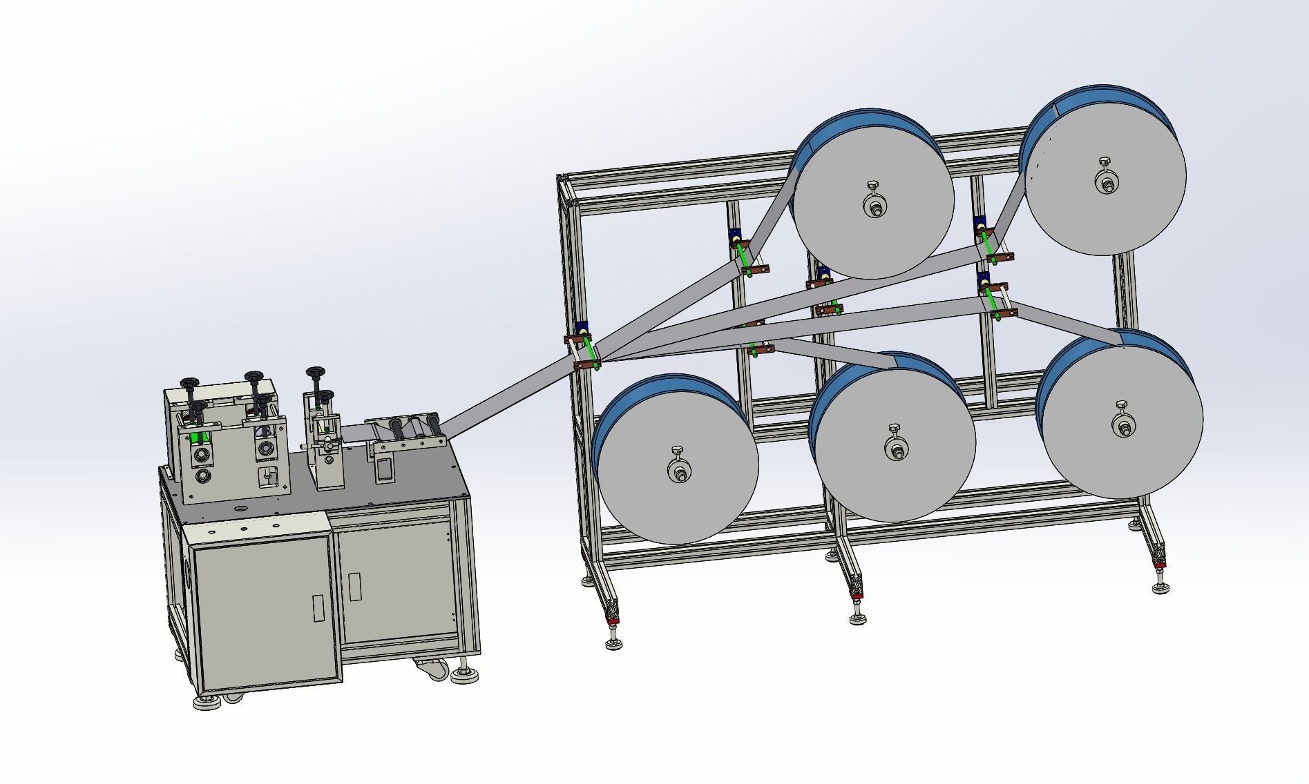 KN95 semi-automatic production machine 3D model_3