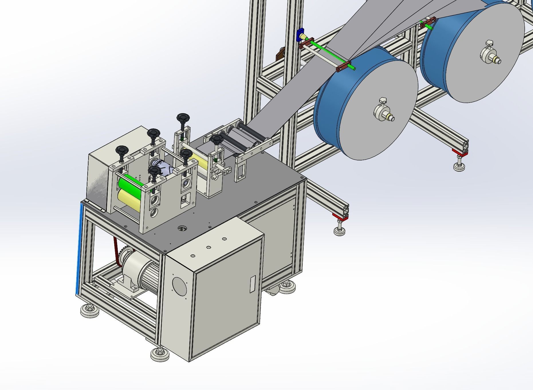 KN95 semi-automatic production machine 3D model_2