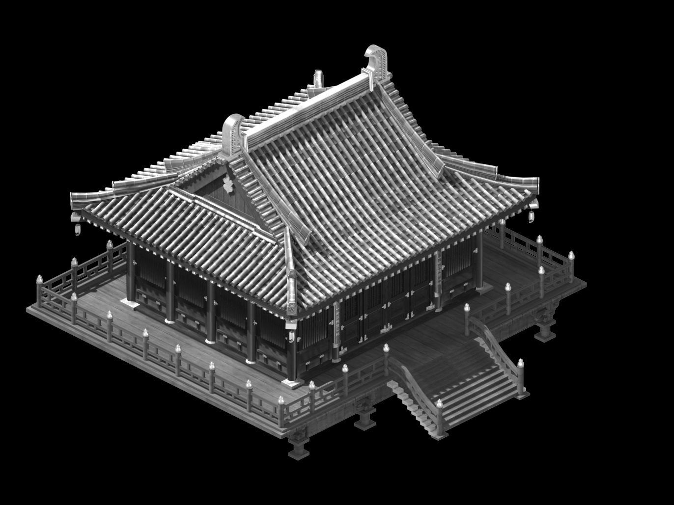 Shaolin Temple-Partial Hall 12 3D model_2