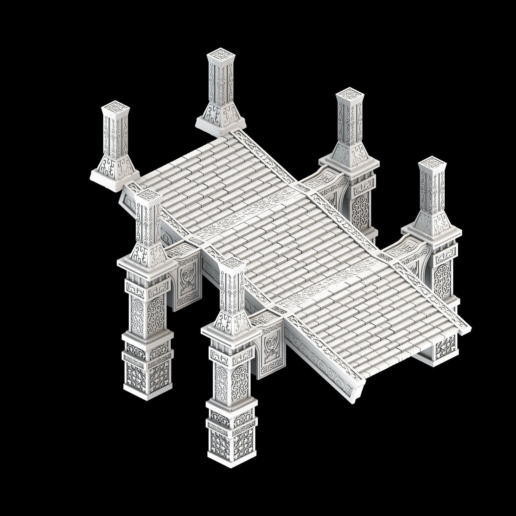 Dragon Fortress-Ice Stairs 3D model_3