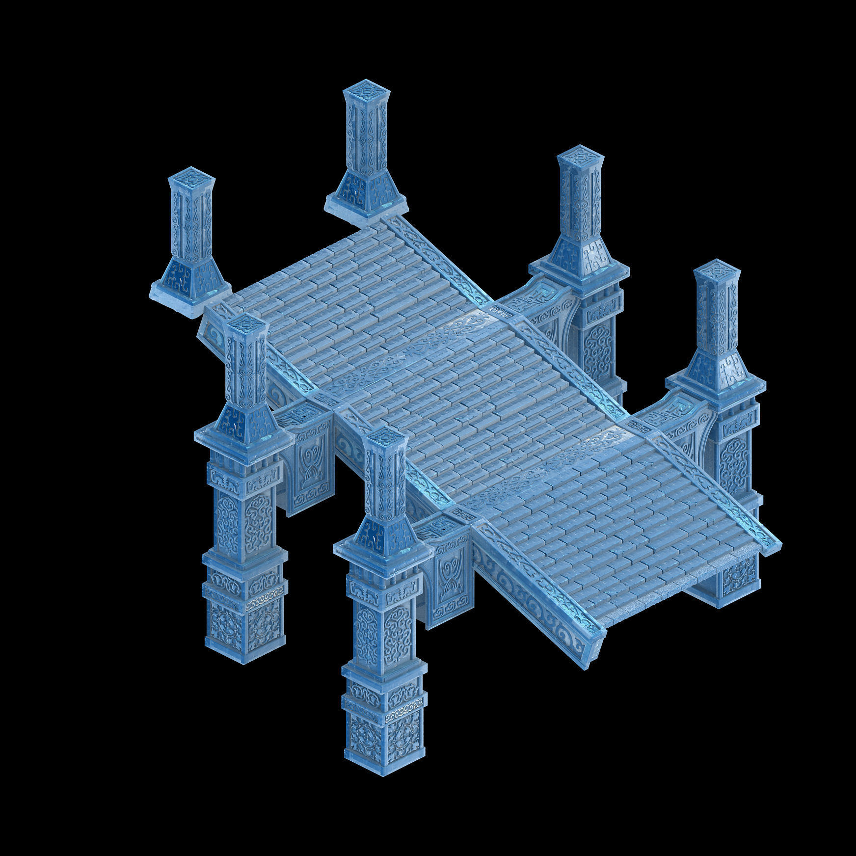 Dragon Fortress-Ice Stairs 3D model_1