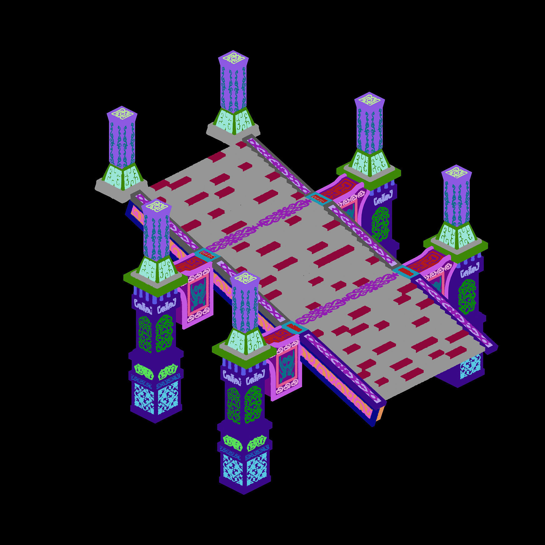 Dragon Fortress-Ice Stairs 3D model_2