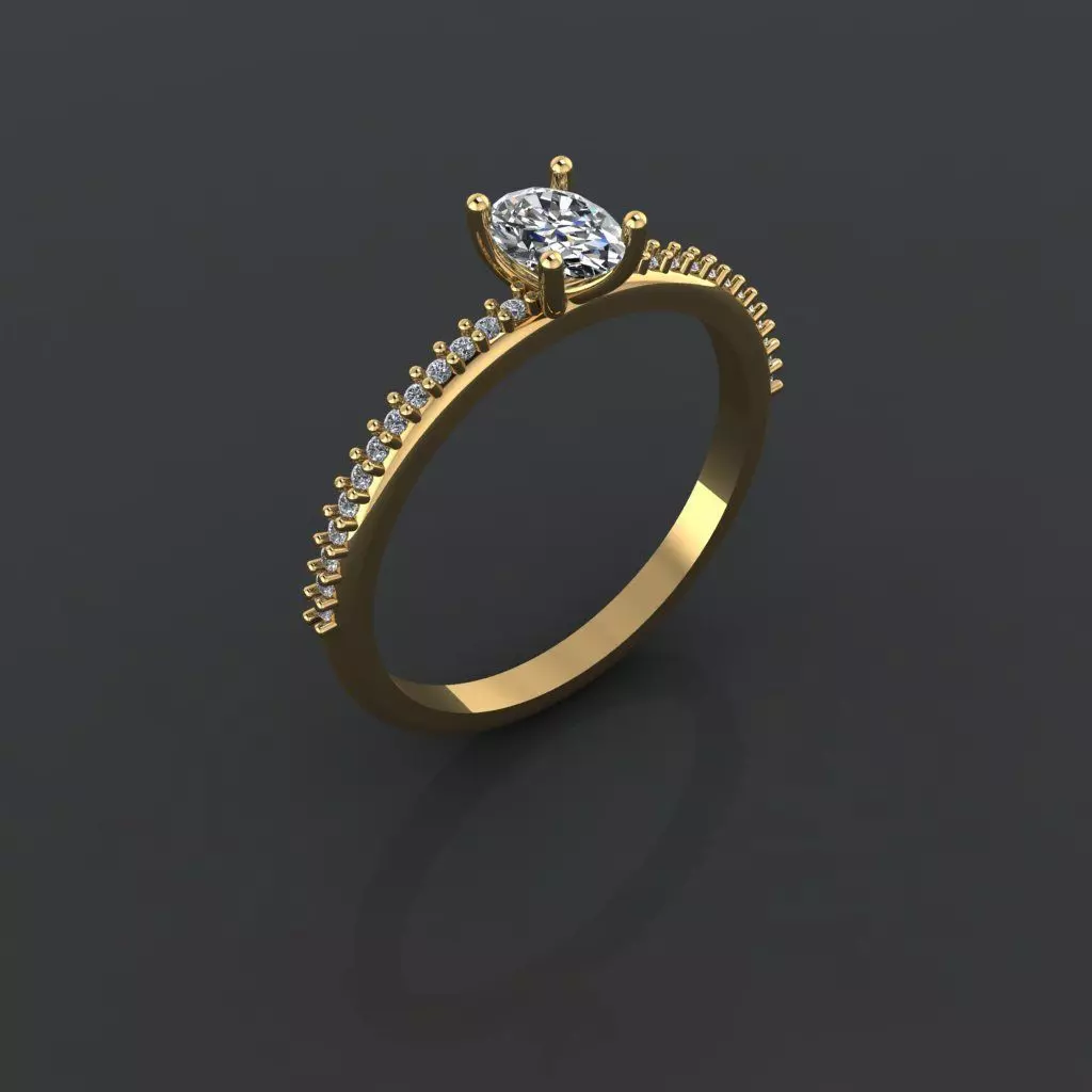 T197- Diamond ring 3D print model_0