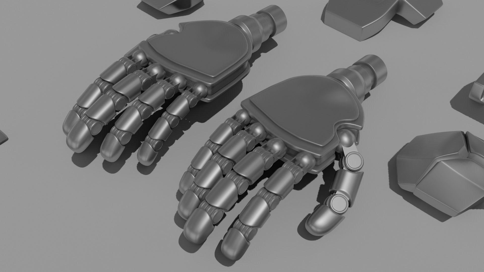 Robot Parts Kitbash Pack Low-poly 3D model_7