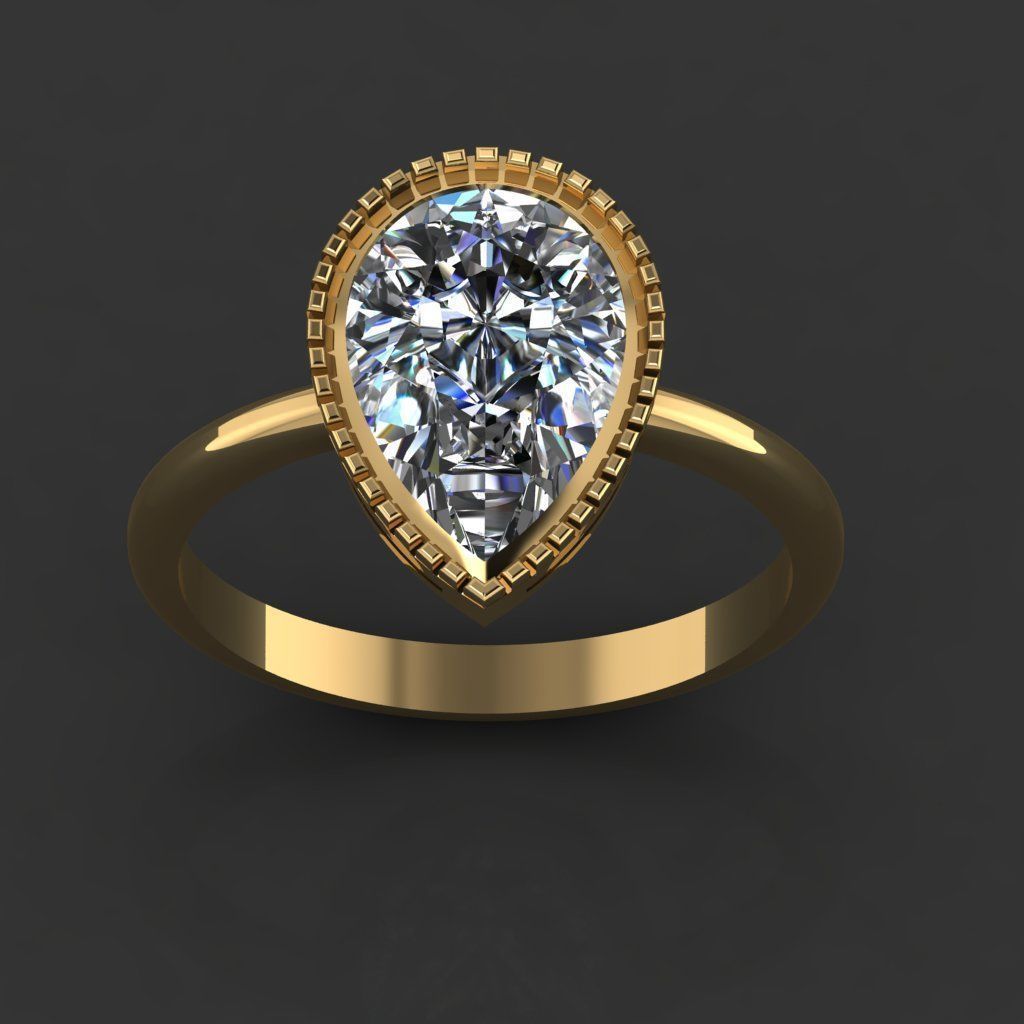 T202- Diamond ring 3D print model_1