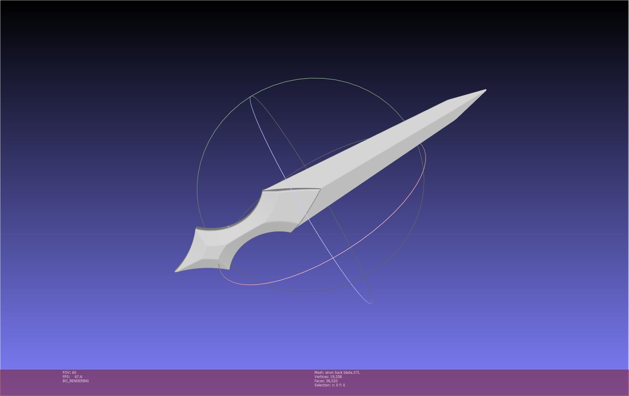 Sword Art Online Alicization Sinon Backblade 3D print model_16