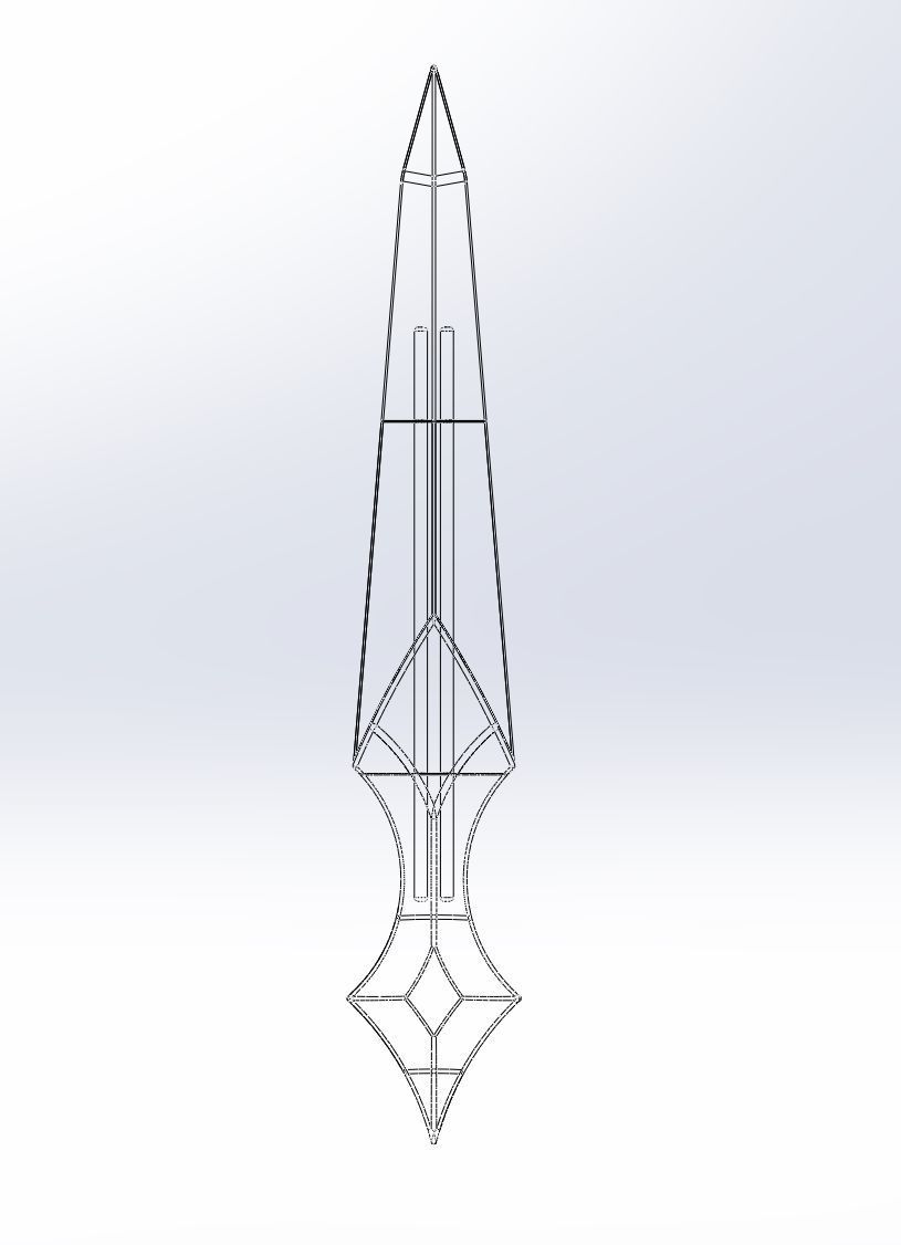 Sword Art Online Alicization Sinon Backblade 3D print model_8