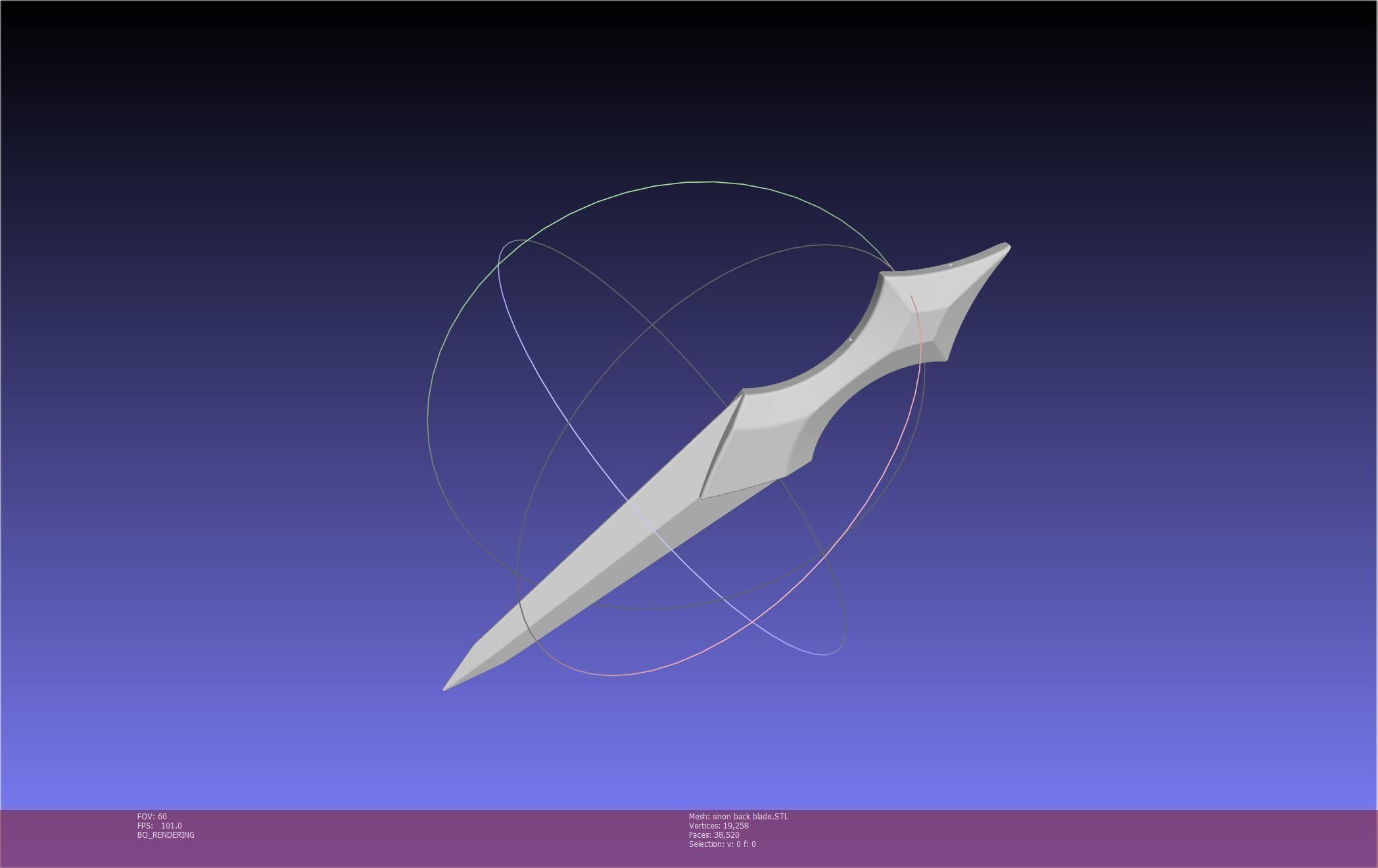 Sword Art Online Alicization Sinon Backblade 3D print model_30