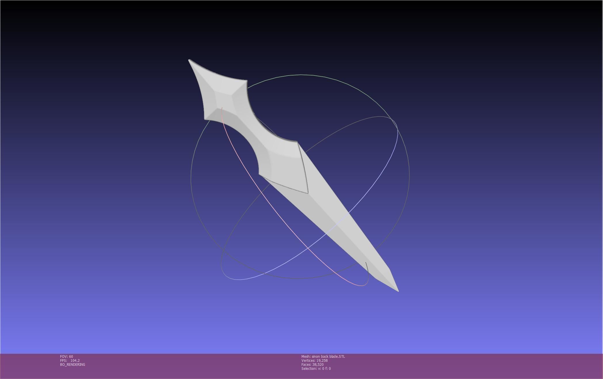 Sword Art Online Alicization Sinon Backblade 3D print model_55