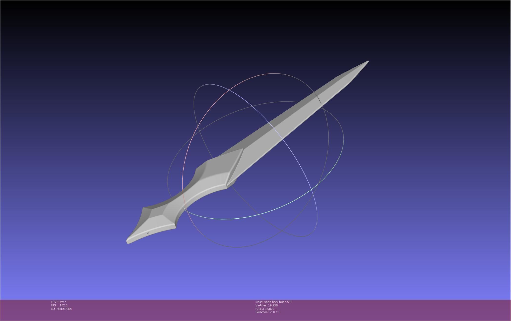 Sword Art Online Alicization Sinon Backblade 3D print model_92