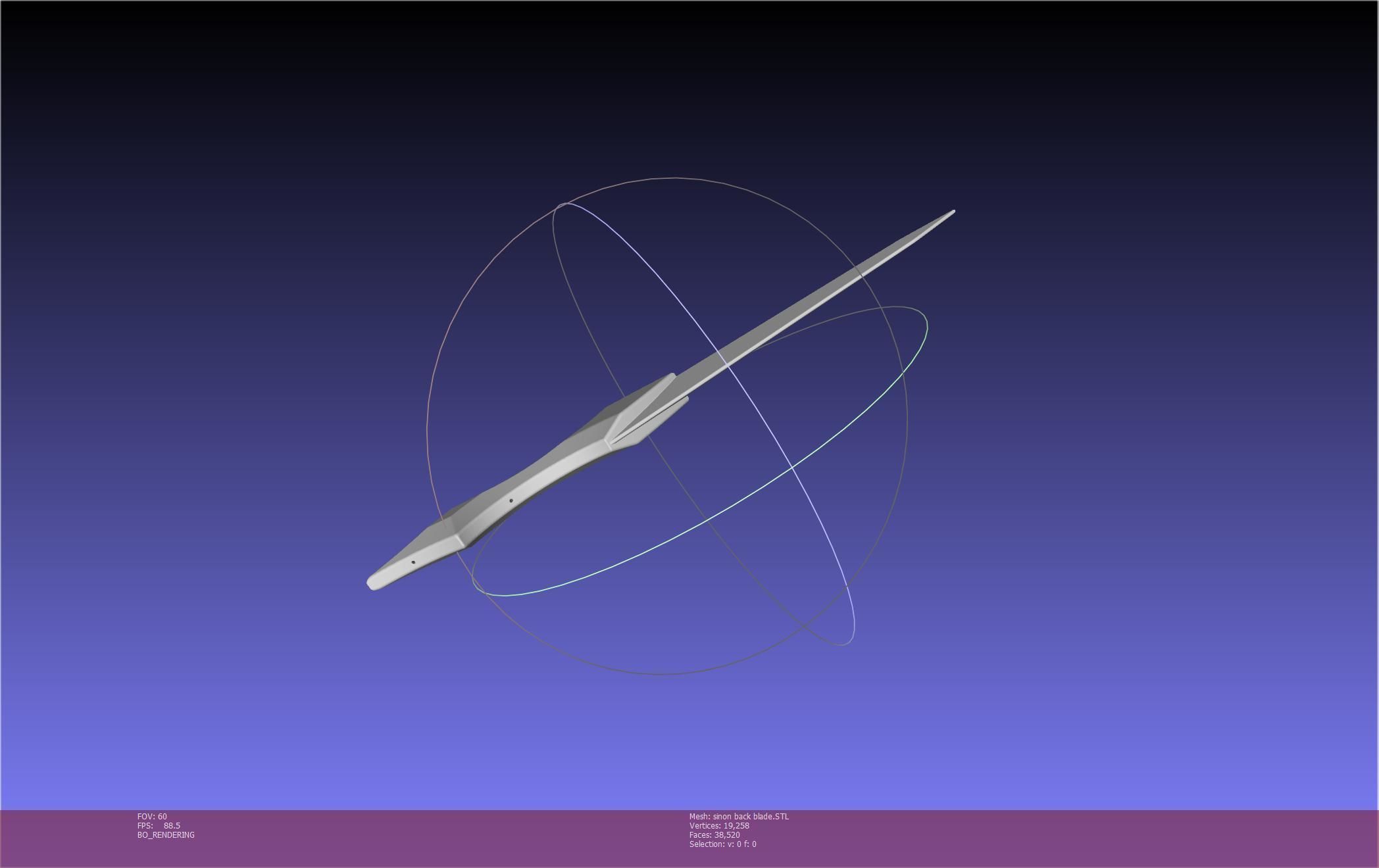 Sword Art Online Alicization Sinon Backblade 3D print model_12