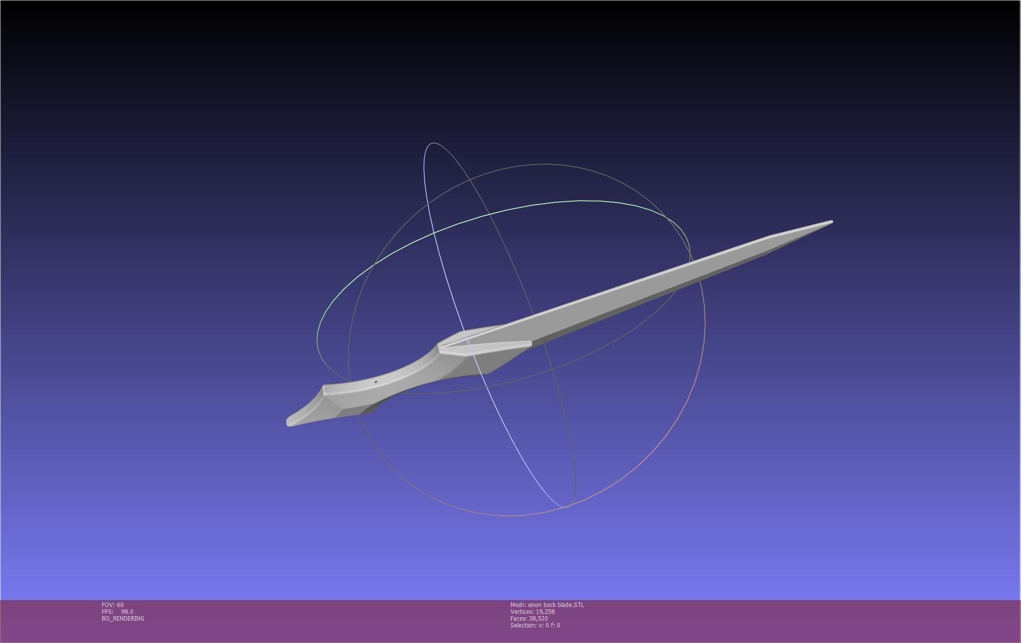 Sword Art Online Alicization Sinon Backblade 3D print model_1