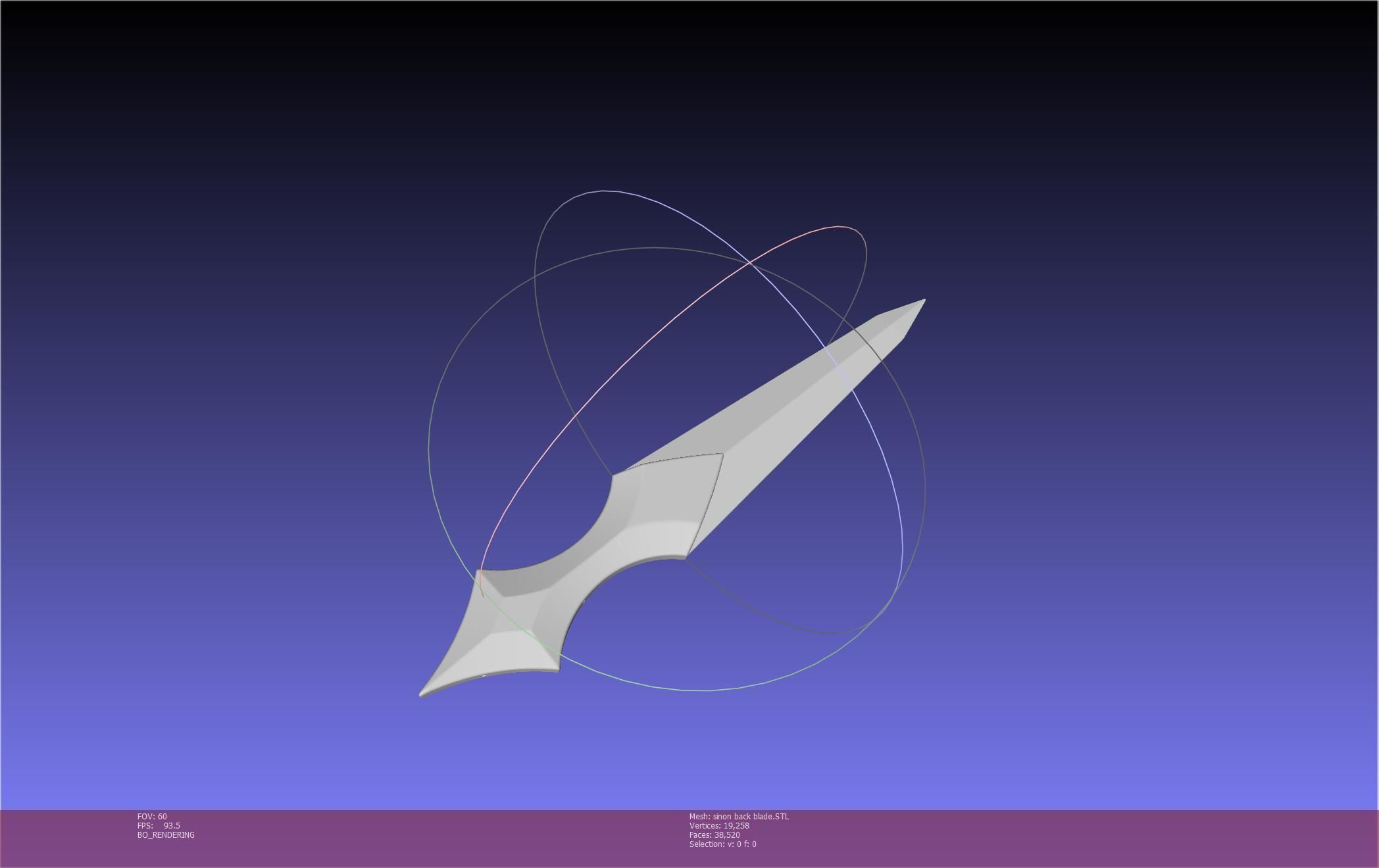 Sword Art Online Alicization Sinon Backblade 3D print model_36