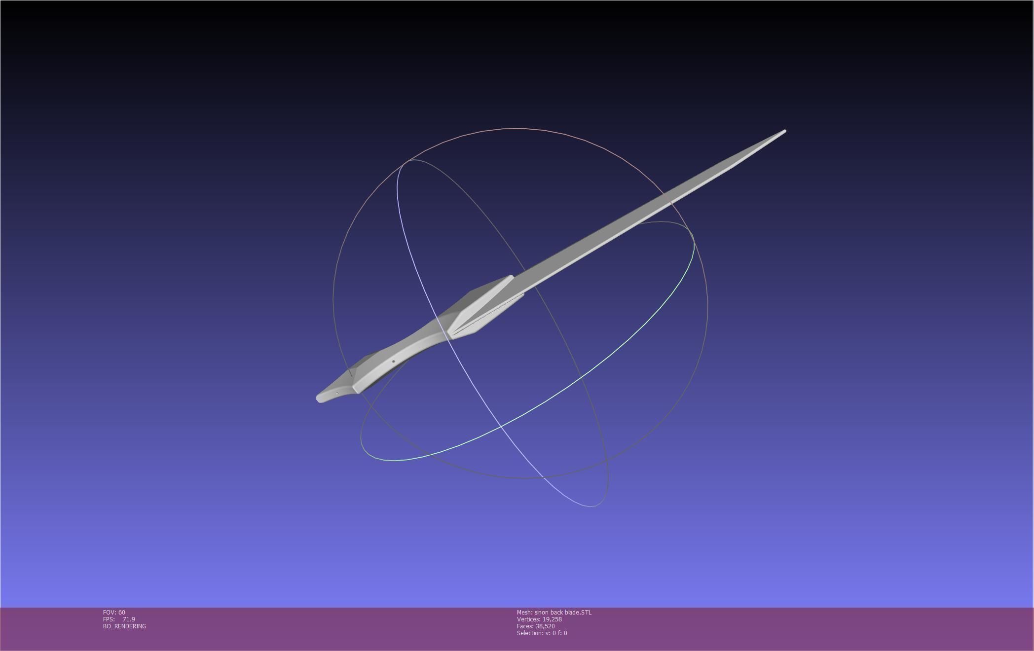 Sword Art Online Alicization Sinon Backblade 3D print model_10