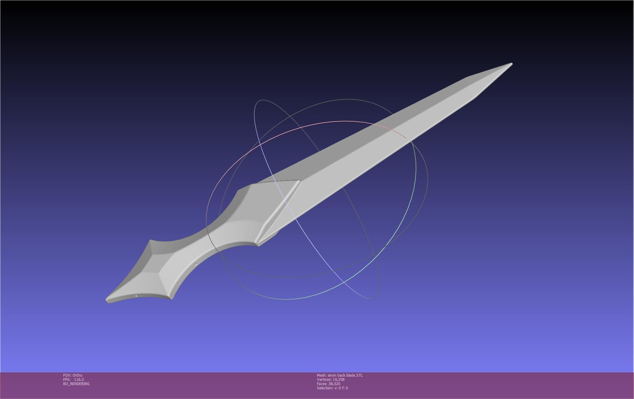 Sword Art Online Alicization Sinon Backblade 3D print model_100