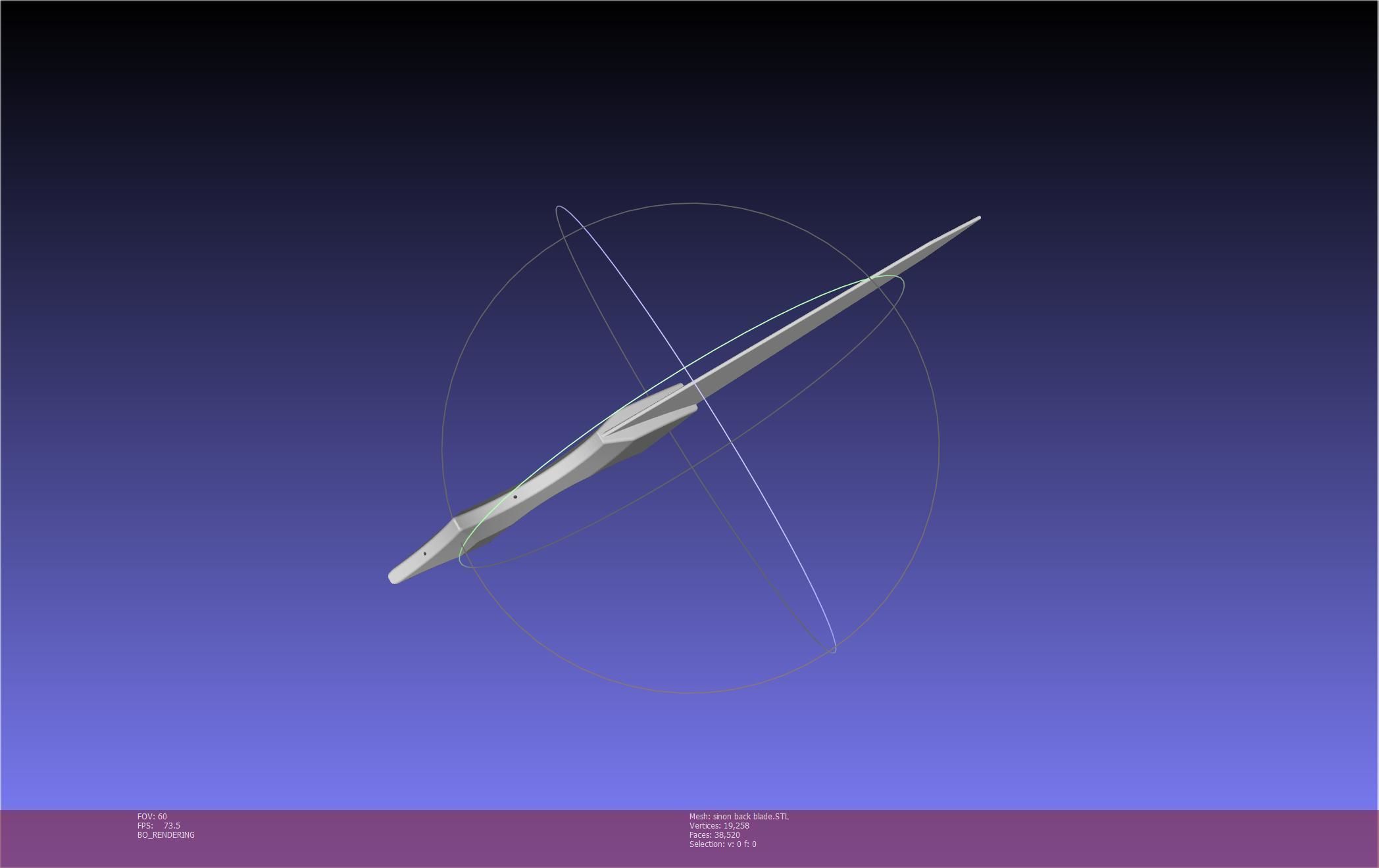 Sword Art Online Alicization Sinon Backblade 3D print model_11