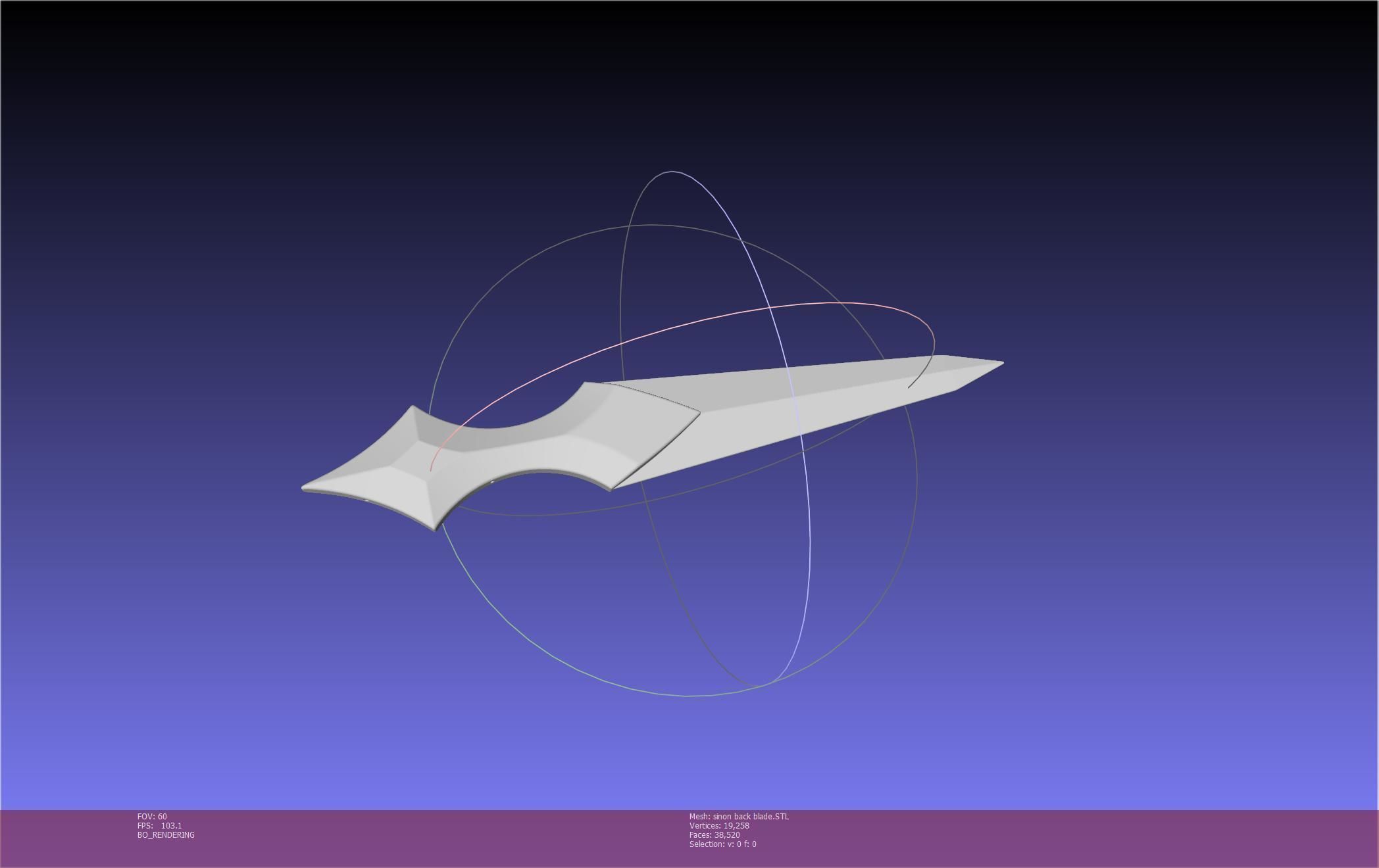 Sword Art Online Alicization Sinon Backblade 3D print model_46