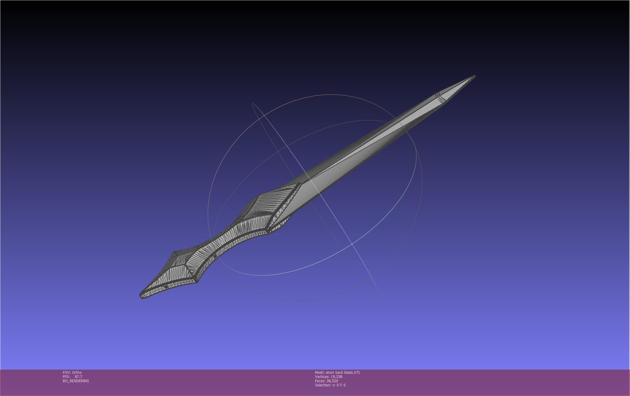 Sword Art Online Alicization Sinon Backblade 3D print model_102