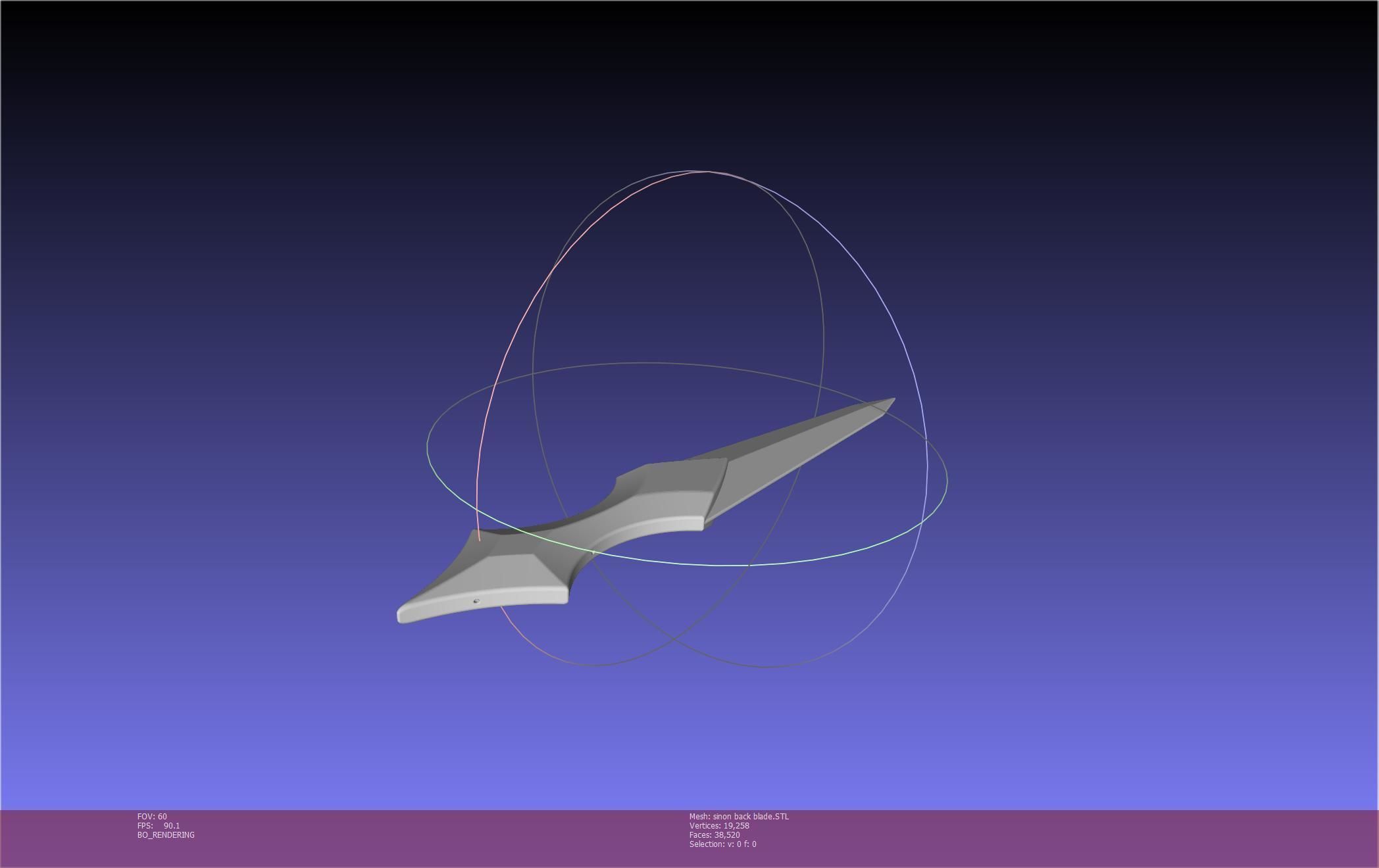 Sword Art Online Alicization Sinon Backblade 3D print model_26