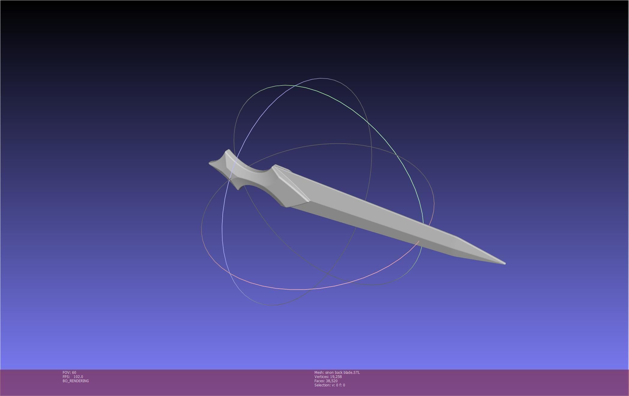 Sword Art Online Alicization Sinon Backblade 3D print model_44