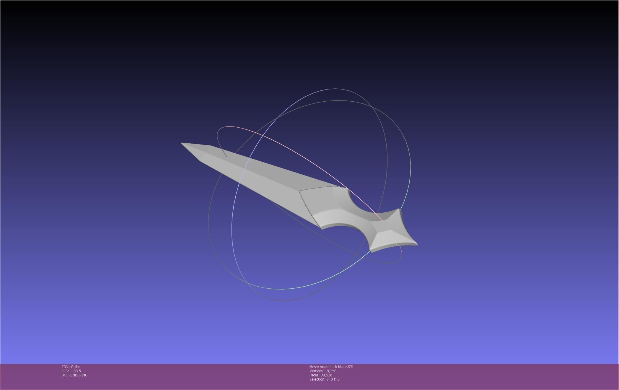 Sword Art Online Alicization Sinon Backblade 3D print model_96