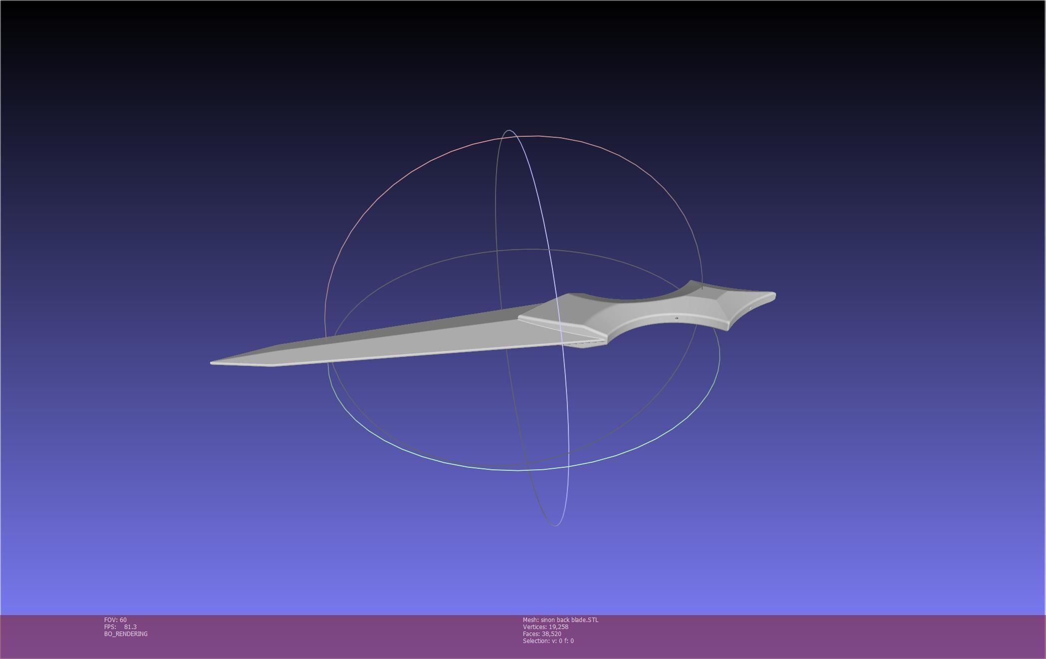 Sword Art Online Alicization Sinon Backblade 3D print model_40