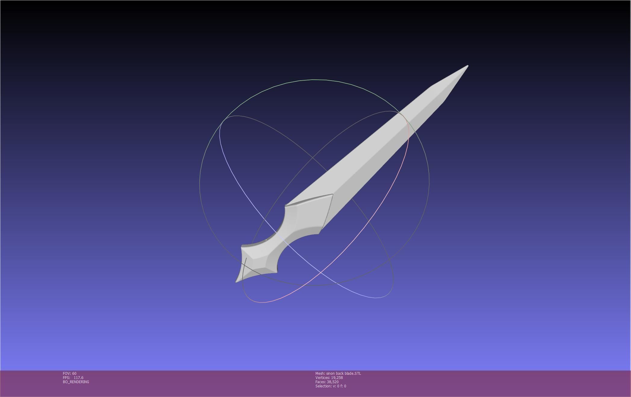 Sword Art Online Alicization Sinon Backblade 3D print model_35