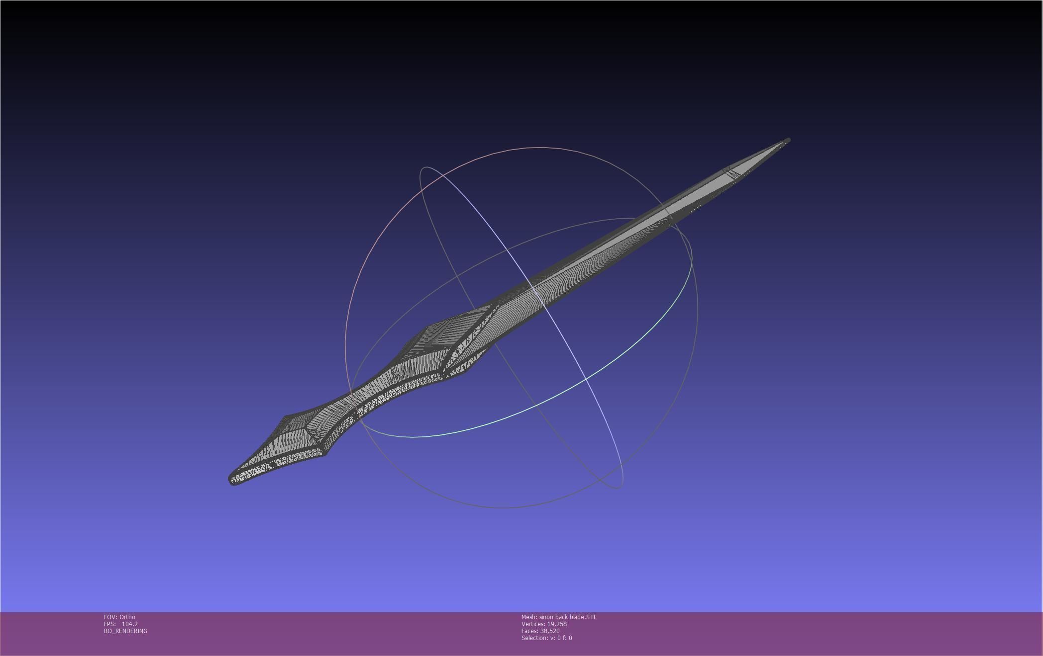 Sword Art Online Alicization Sinon Backblade 3D print model_83