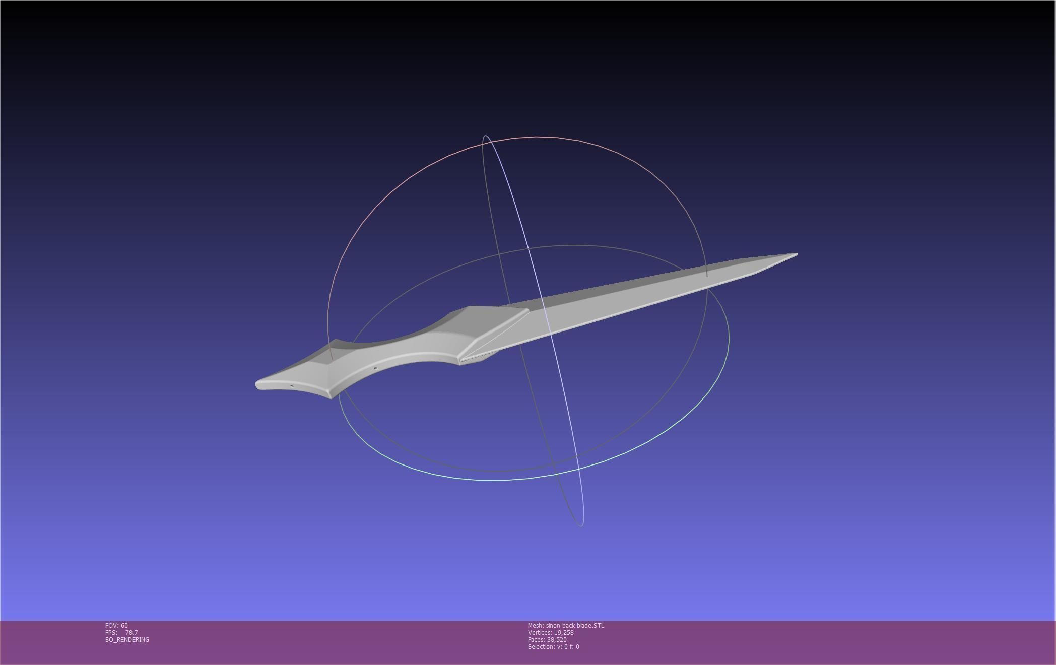 Sword Art Online Alicization Sinon Backblade 3D print model_49