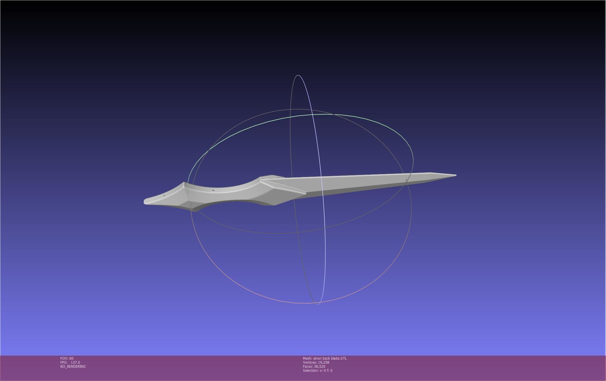 Sword Art Online Alicization Sinon Backblade 3D print model_50