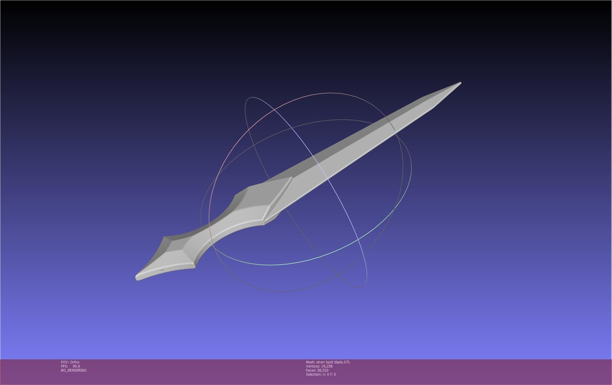 Sword Art Online Alicization Sinon Backblade 3D print model_97