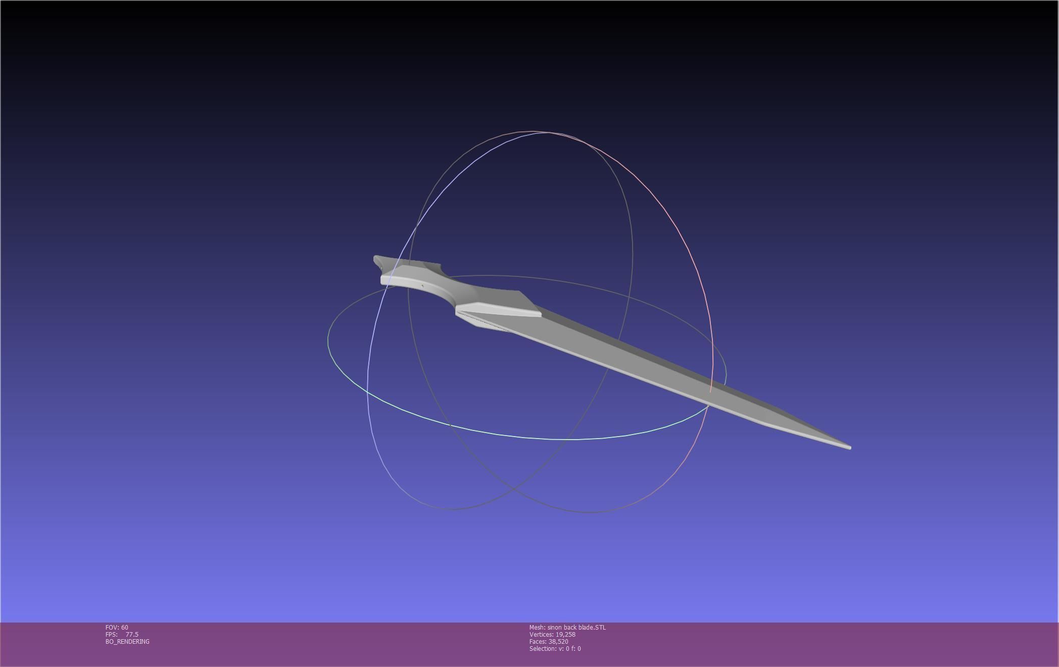 Sword Art Online Alicization Sinon Backblade 3D print model_38