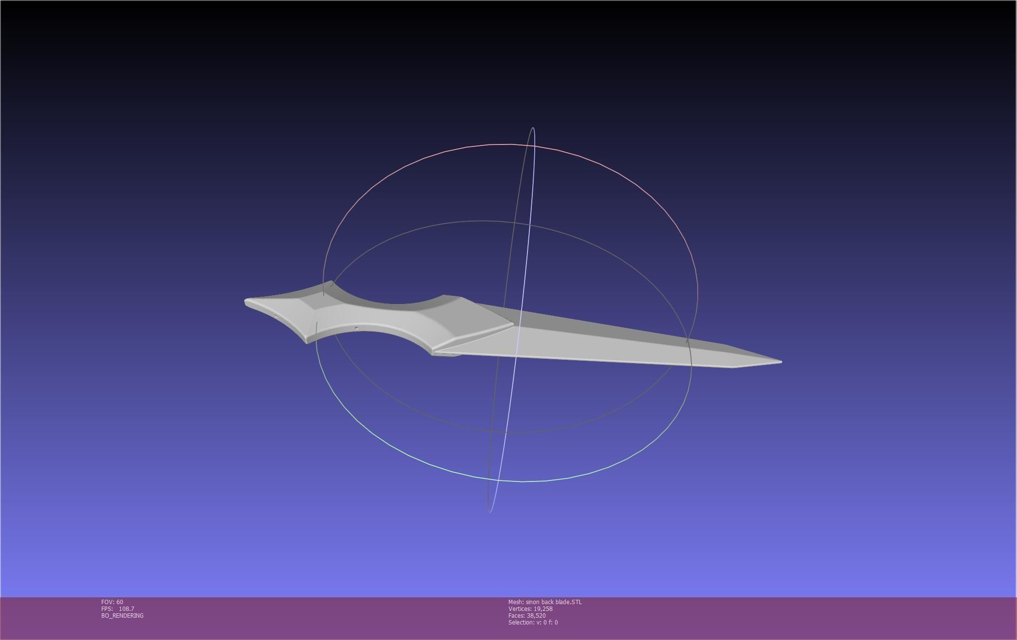 Sword Art Online Alicization Sinon Backblade 3D print model_52