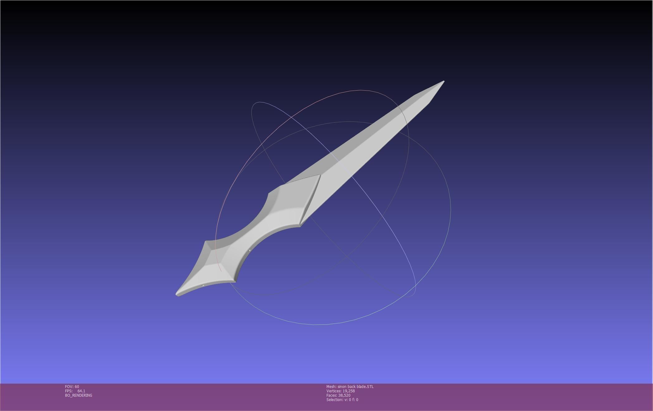 Sword Art Online Alicization Sinon Backblade 3D print model_6