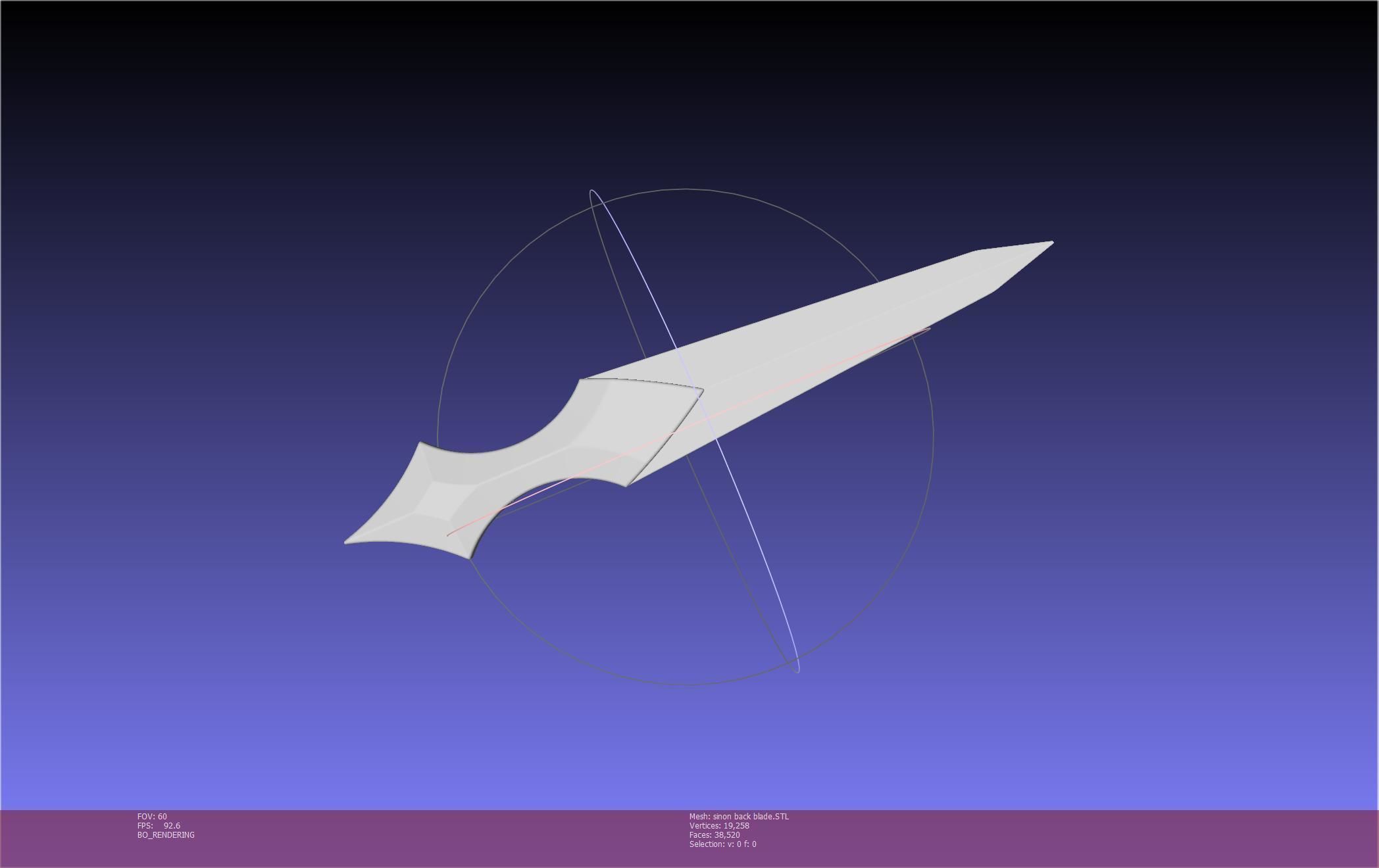 Sword Art Online Alicization Sinon Backblade 3D print model_18