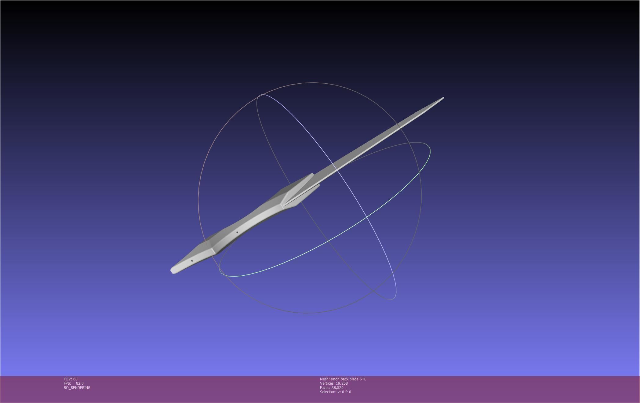 Sword Art Online Alicization Sinon Backblade 3D print model_9