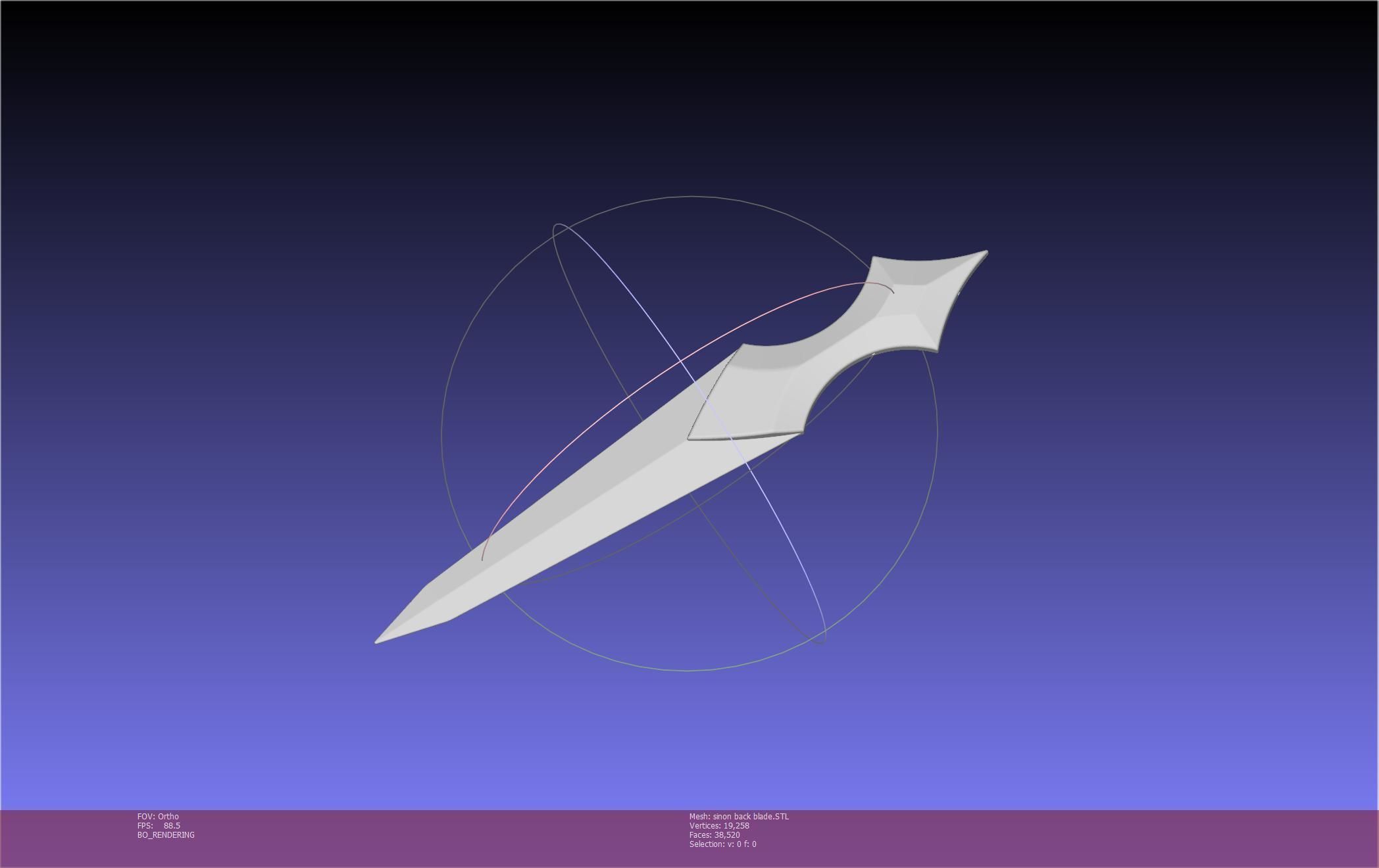 Sword Art Online Alicization Sinon Backblade 3D print model_86