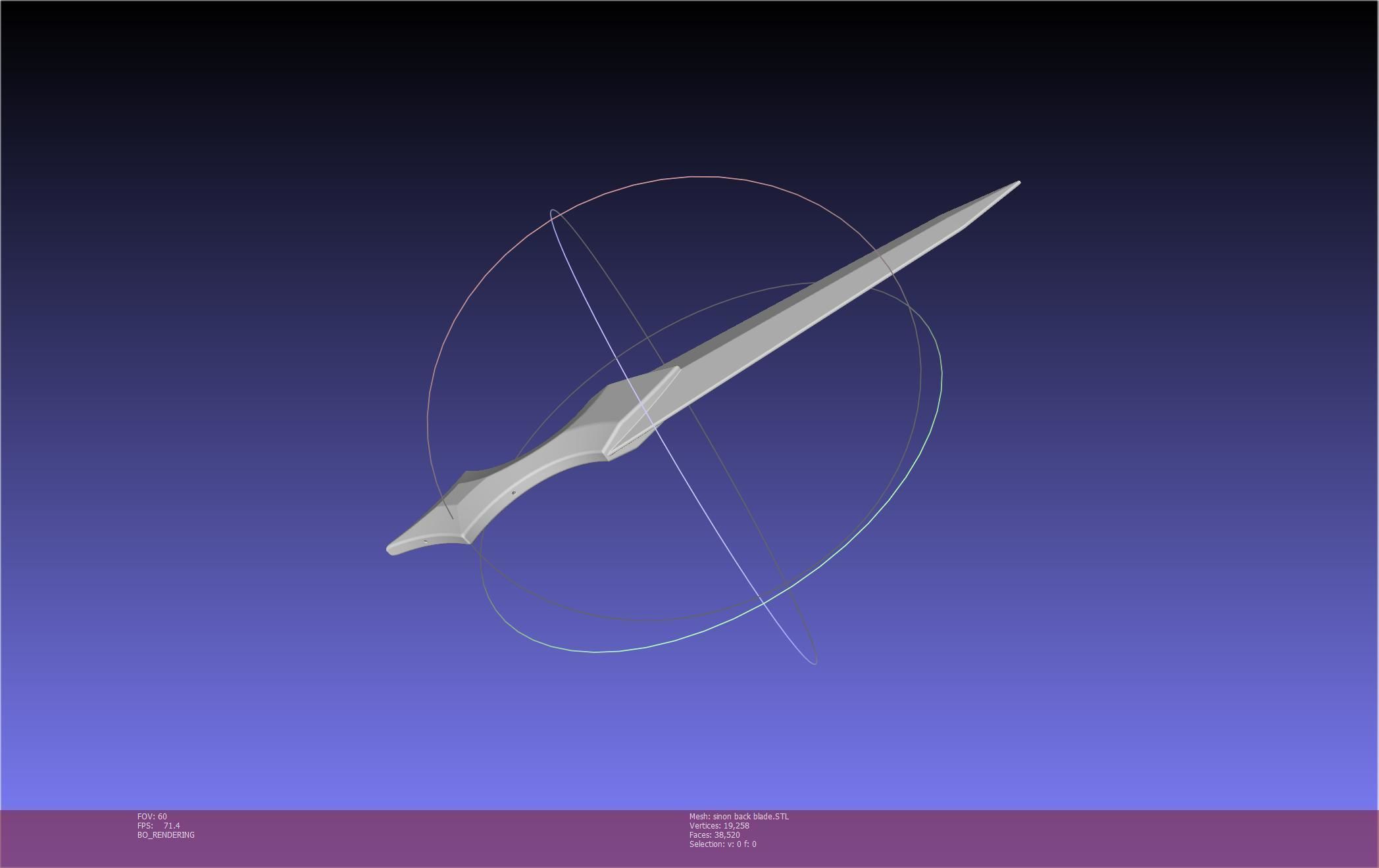 Sword Art Online Alicization Sinon Backblade 3D print model_13