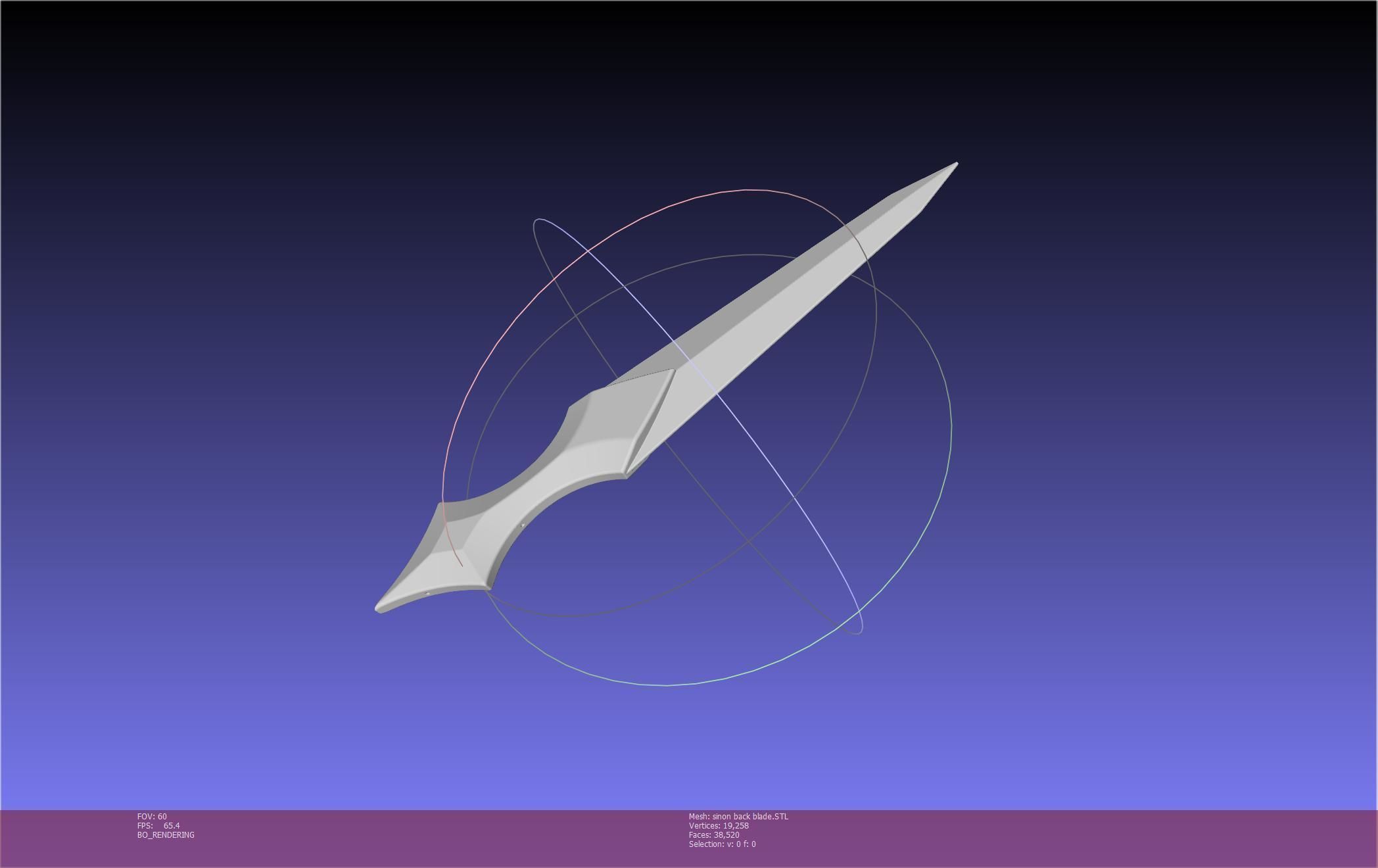 Sword Art Online Alicization Sinon Backblade 3D print model_7