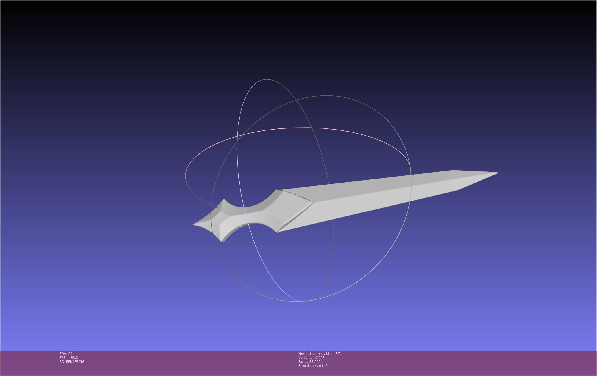 Sword Art Online Alicization Sinon Backblade 3D print model_21