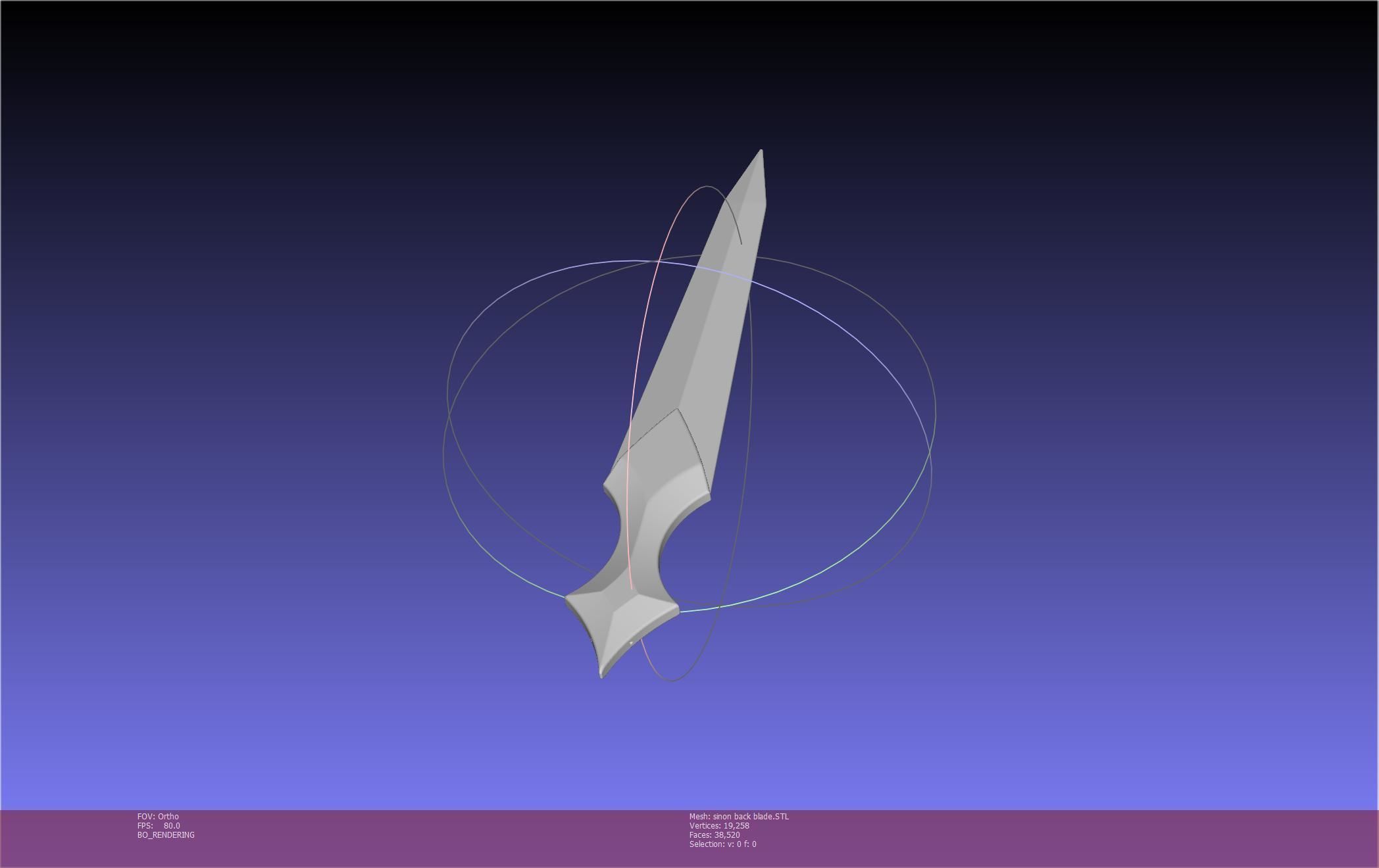 Sword Art Online Alicization Sinon Backblade 3D print model_91