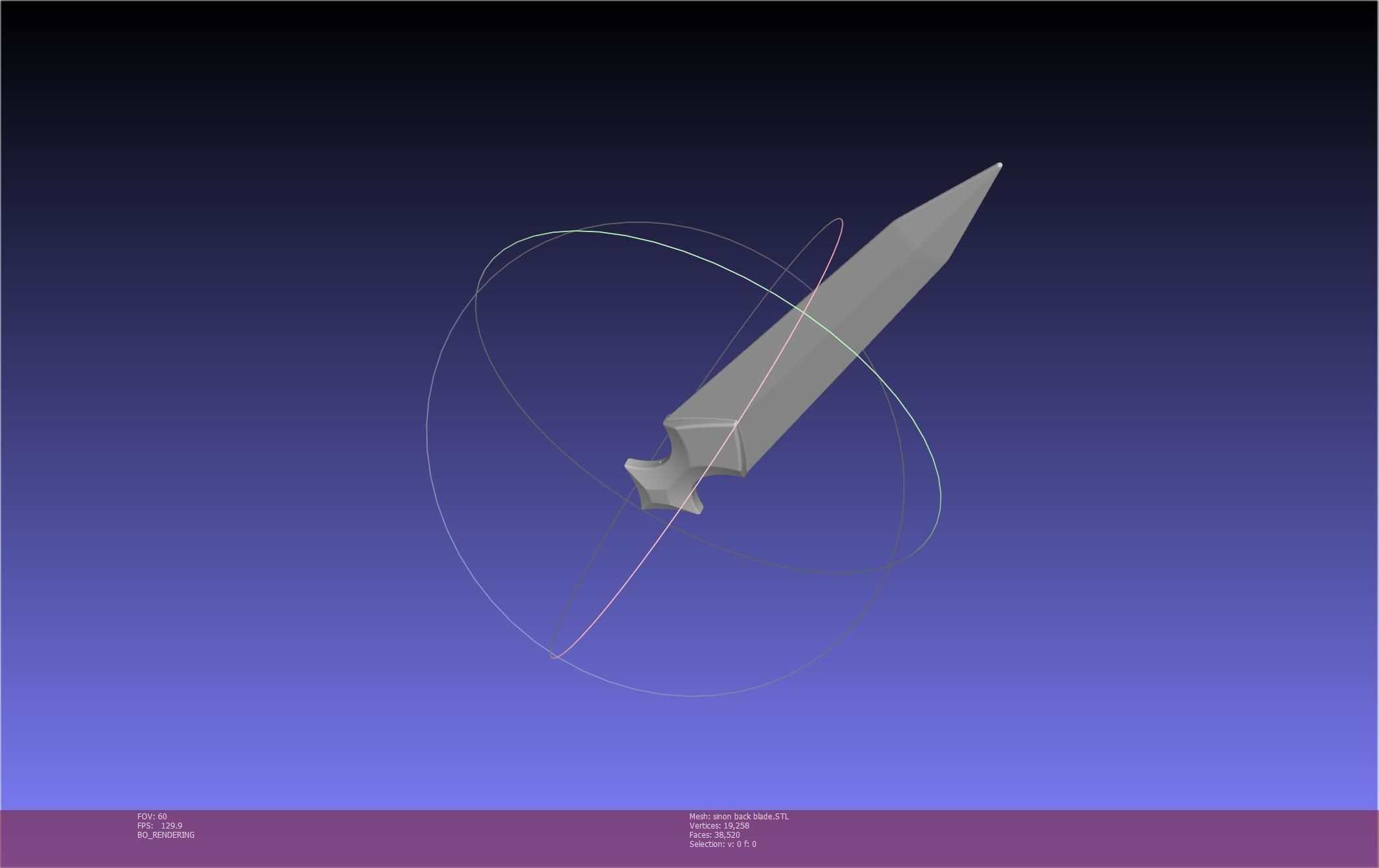 Sword Art Online Alicization Sinon Backblade 3D print model_34