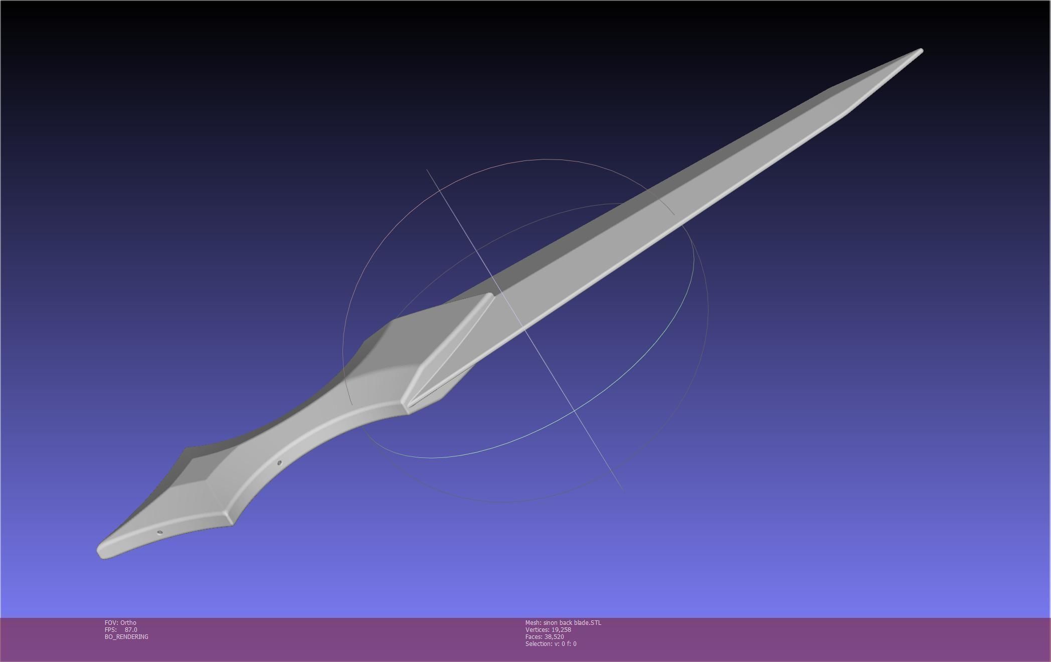 Sword Art Online Alicization Sinon Backblade 3D print model_90