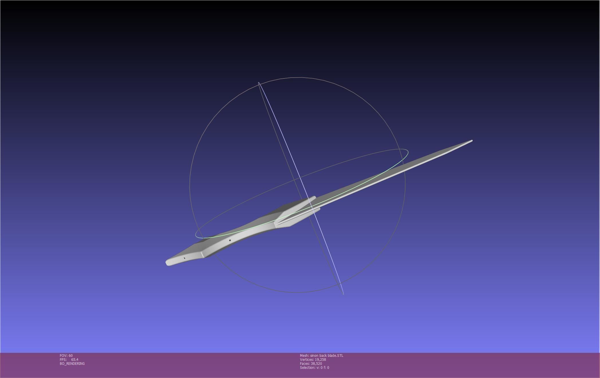 Sword Art Online Alicization Sinon Backblade 3D print model_19