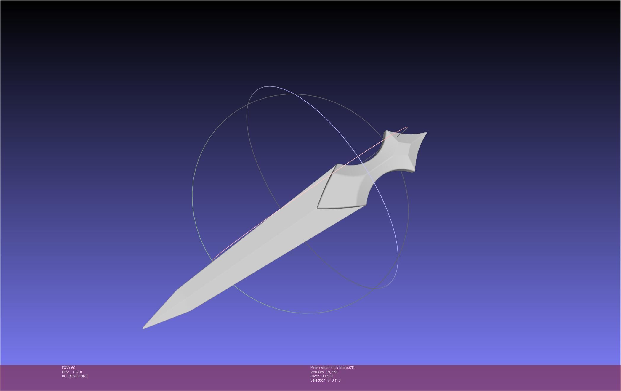 Sword Art Online Alicization Sinon Backblade 3D print model_4