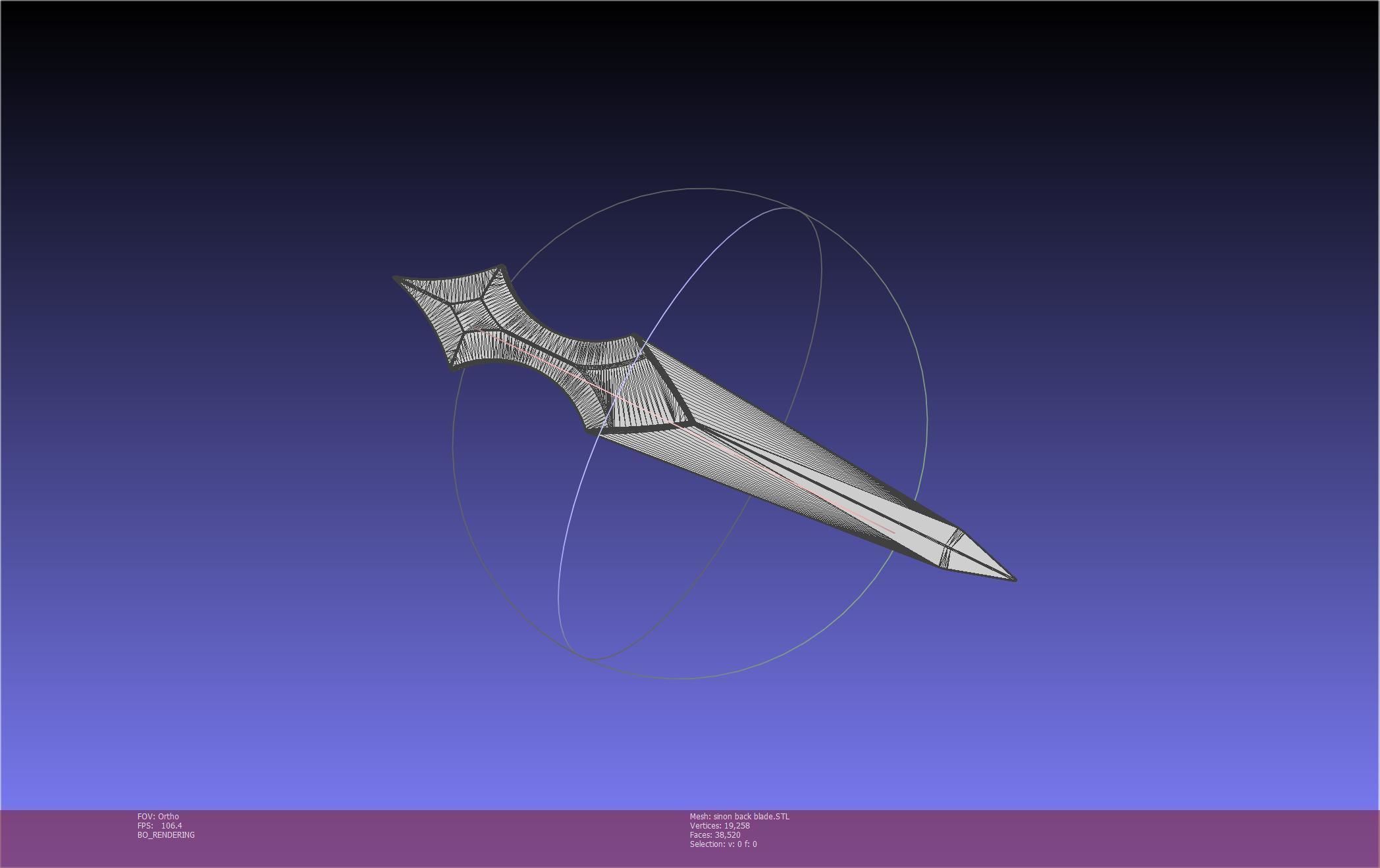 Sword Art Online Alicization Sinon Backblade 3D print model_76