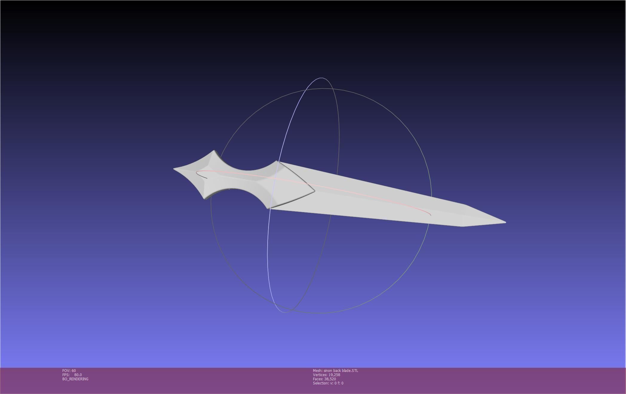 Sword Art Online Alicization Sinon Backblade 3D print model_42