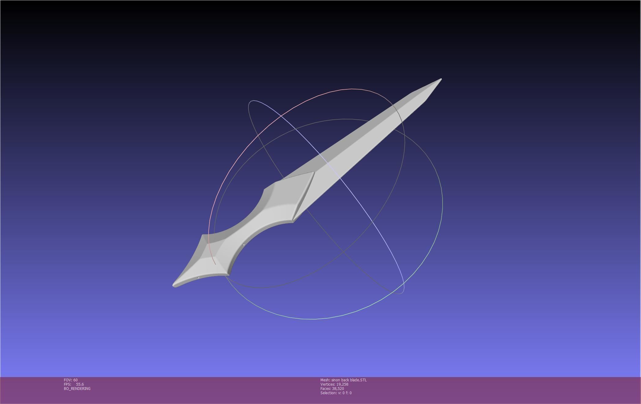 Sword Art Online Alicization Sinon Backblade 3D print model_5