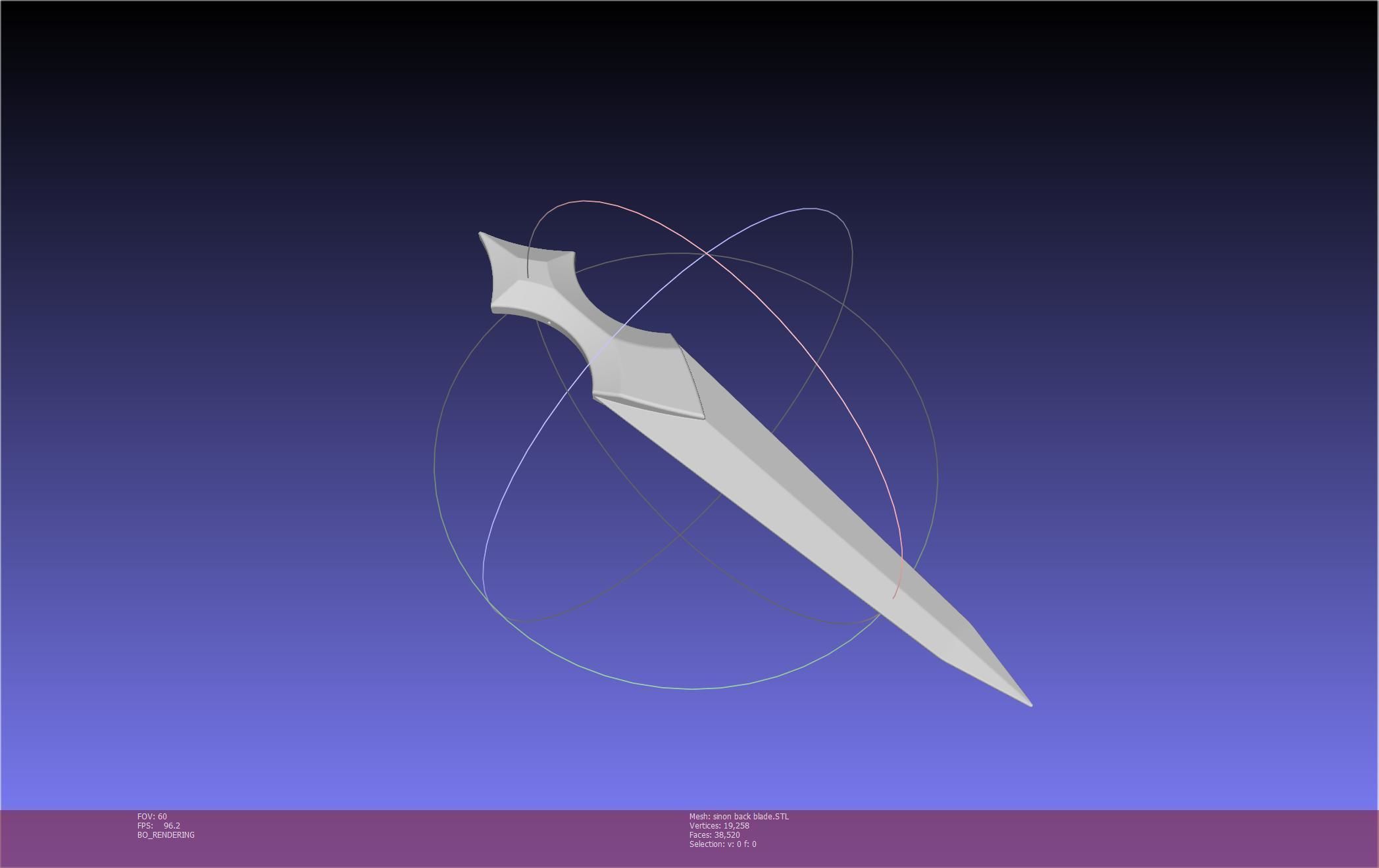 Sword Art Online Alicization Sinon Backblade 3D print model_56